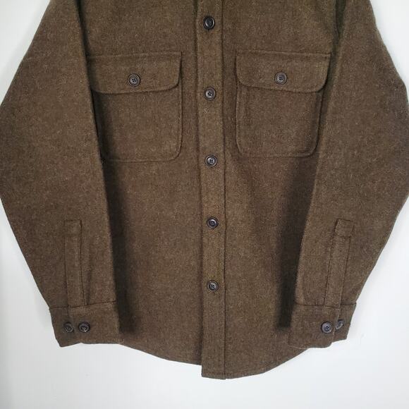 Filson CPO Wool Jac-Shirt 24 oz Military Jacket Forest Green Size XS New - Picture 4 of 13